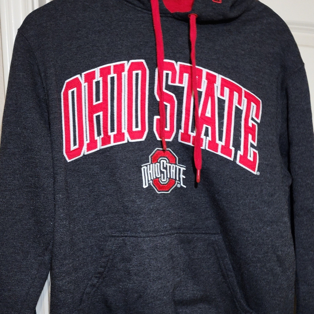 The Ohio State Buckeyes Varsity Authentic Apparel Gray M Zip Hooded hoodie Excel